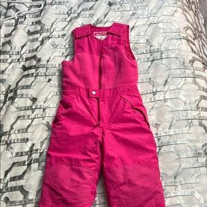 Snozu Kids Pink Insulated Snow Bib - Girls